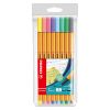 Liner - STABILO point 88 - 8 ks balenie - Pastelové barvy