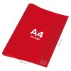 Obal na notebook A4 PVC 432x304 mm - průhledný/červený