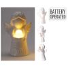 Porcelánový anděl s LED koulí 11 cm (mix 4 vzorů)
