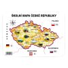 Školní papírová mapa ČR šablona geografická