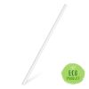 Slámky papírové JUMBO bílé 25 cm, 100 ks