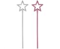 Stříbrné žezlo, růžové (doplněk ke kostýmu) cena je za 1 kus