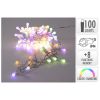 Světelný řetěz barevný 100x LED kulatá mini světla, délka 7,5 m