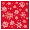 Ubrousky PAW AIRLAID 40x40 cm (12 ks) Snowflakes red