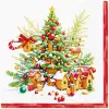 Ubrousky PAW L 33x33cm Festive Joy Tree