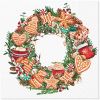 Ubrousky PAW L 33x33cm Gingerbread Wreath