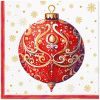 Ubrousky PAW L 33x33cm Red Bauble With Ornament
