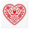 Ubrousky TaT 33x33 cm Folk Embroidery Heart