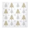 Ubrousky TaT 33x33cm Christmas Tree Check (gold and silver)