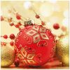 Ubrousky TaT 33x33cm Red And Gold Bauble