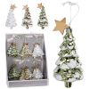 Závěsná dekorace - vánoční stromeček 12 cm (mix 3 barev, cena /1 ks)