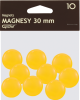 magnet v plastu kulatý 30mm 10ks žlutý 130-1698