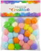 pom poms 20mm bar.pastel mix 30ks