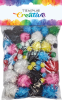 pom poms glitter mix 85ks