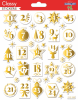 Samolepky vánoční CLS 212030 Advent Numbers Gold