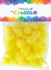 pom poms 20mm žlutý 50ks
