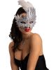 Carnival Toys Luxusní stříbrná škraboška z ekokůže