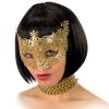 Carnival Toys Škraboška zlatá glitrová