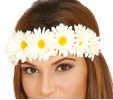 Fiestas Guirca Bílá květinová čelenka