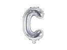 PartyDeco Foliové písmeno C stříbrné 35 cm