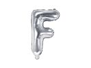 PartyDeco Foliové písmeno F stříbrné 35 cm