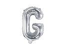 PartyDeco Foliové písmeno G stříbrné 35 cm