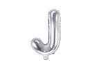 PartyDeco Foliové písmeno J stříbrné 35 cm