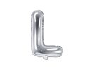 PartyDeco Foliové písmeno L stříbrné 35 cm