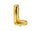 PartyDeco Foliové písmeno L zlaté 35 cm