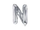 PartyDeco Foliové písmeno N stříbrné 35 cm