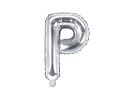 PartyDeco Foliové písmeno P stříbrné 35 cm