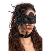 Carnival Toys Černá krajková škraboška s kamínky