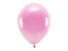 PARTYDECO Sada 10 růžových metalických balónků 30 cm