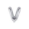 PARTYDECO Foliové písmeno V stříbrné 35 cm