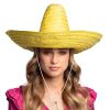 Mexické sombréro Puebla žluté