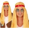 Fiestas Guirca Pánská blond hippie paruka s čelenkou