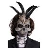 Carnival Toys Plastová voodoo maska lebka s čelenkou