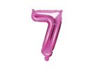 PARTYDECO Foliová číslice 7 - růžová - 35cm