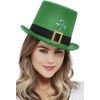 Smiffys Zelený cylindr  Patricks day se stuhou