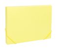 Desky na spisy s gumou, box A4 pastel LUMA, žlutý