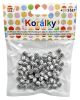 Korálky plastové černo-bílé spirálky 8 mm
