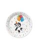 Papírový talíř velký - Funny Panda with Balloons