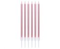 Dortové svíčky 13,5 cm 6 ks metalické rosegold