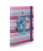 Desky na sešity A5 s širokou gumou - Stitch blue vzor 2