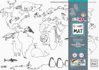 Podložka na kreslení FUNNY MAT - Mapa světa + pastelky zdarma