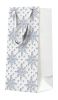 Vánoční papírová taška PAW Grunge Textured Snowflakes silver DEO ,balení 10 ks