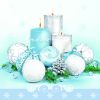 Ubrousky DAISY L (20ks) XMAS Blue Silver Composition