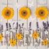 Ubrousky DAISY L (20ks) Lavender and Sunflower Composition with Wooden Sticks