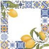 Ubrousky DAISY L (20ks) Frame with Tiles and lemon Branches