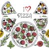 Ubrousky DAISY L (20ks) I Love Pizza